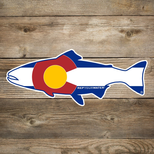 Rep Your Water Colorado Flag Trout Sticker