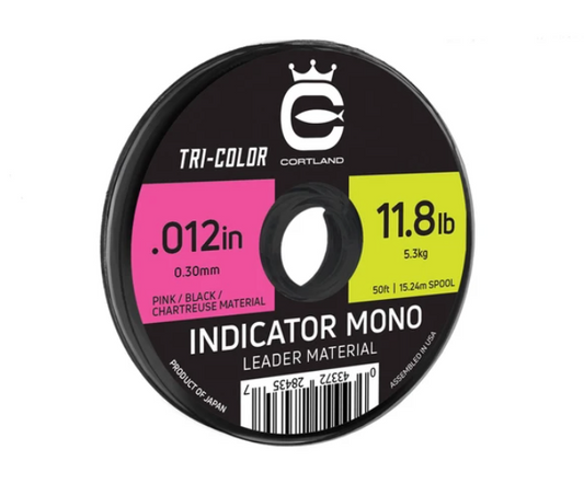 Cortland Indicator Mono Leader material - Tricolor