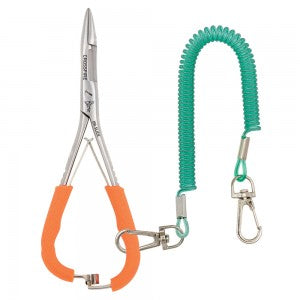 Dr Slick Crossfire Mitten Scissor Clamp 6" Orange Textured Rubber Loops Straight