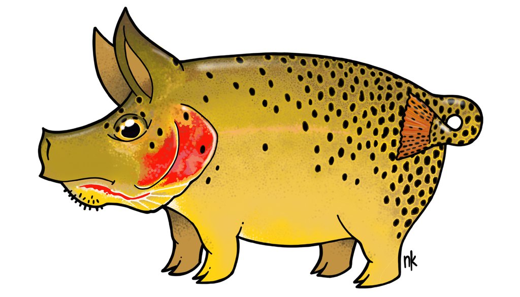 Nate Karnes Pig Cutthroat Trout Decal