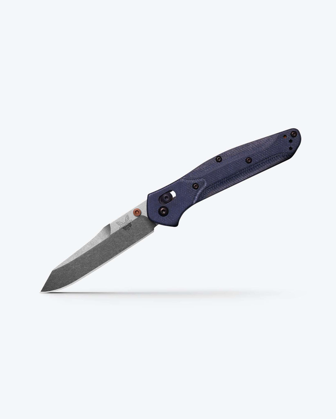 Benchmade 940-04 Osborne denim micarta, angled open