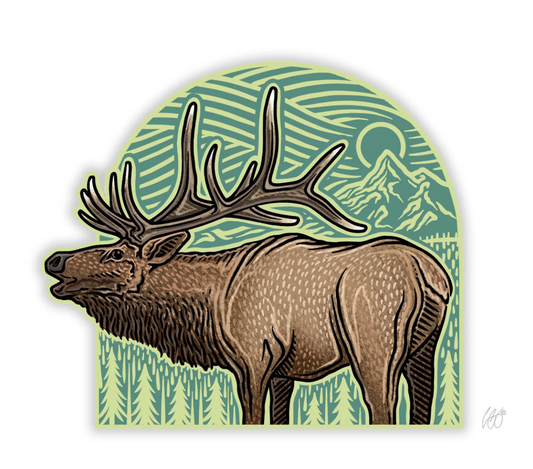 Casey Underwood Elk Arch Decal Sticker