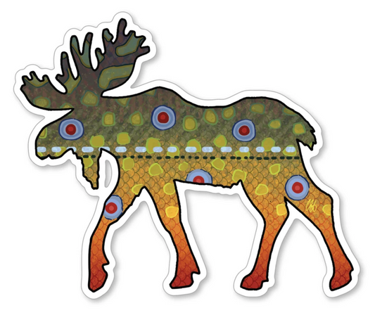 Casey Underwood Moose Brook Trout Decal Sticker