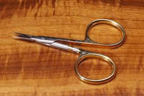 Dr Slick Microtip Arrow Scissors 3.5" Gold Loops Straight