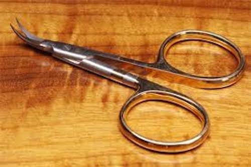Dr. Slick Arrow Scissors 3.5" Gold Loops Curved