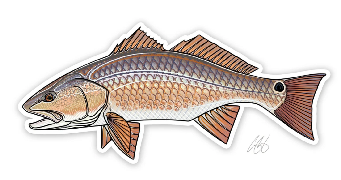 Casey Underwood Redfish Decal Sticker