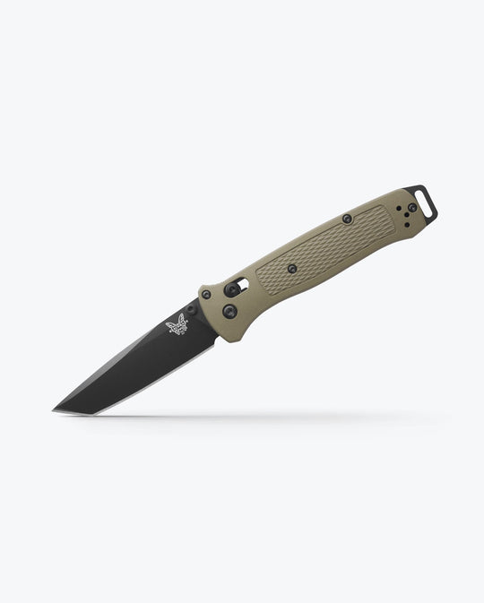 Benchmade Bailout 537BK-06 Ranger Green Grivory tanto, open