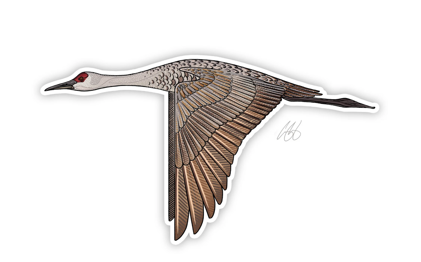 Casey Underwood Sandhill Crane Decal Sticker