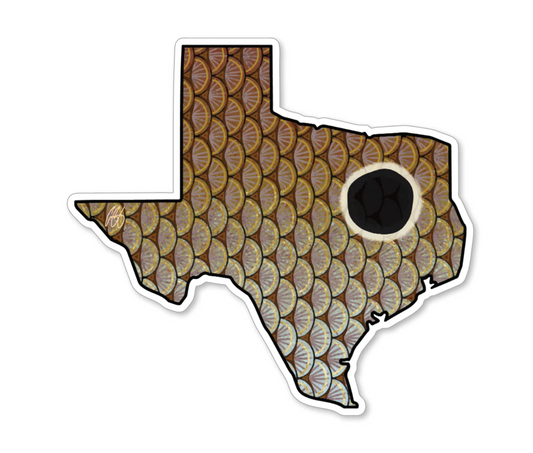 Casey Underwood Texas Redfish Decal Sticker