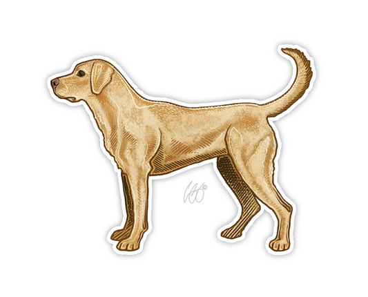 Casey Underwood Yellow Lab Decal Sticker