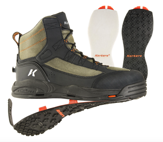 Korkers Greenback Wading Boot Felt & Kling-On Soles