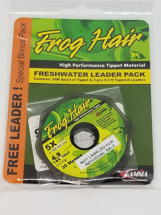 Frog Hair Tippet 30m And 9 1/2ft Leader Stiff Butt Value Pack
