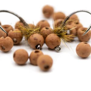 Firehole Slotted Speckled Tungsten Beads - Mocha