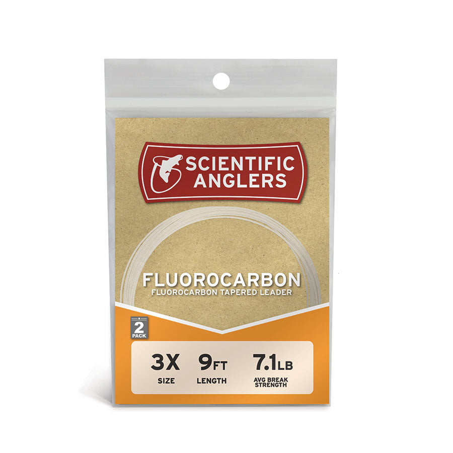 Scientific Anglers Fluorocarbon Freshwater/Saltwater Tapered 9 ft. 2 Pack Leaders