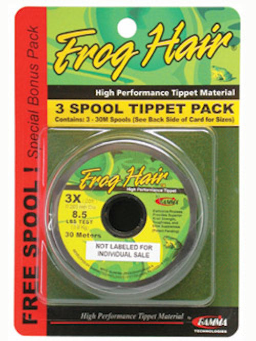 Frog Hair 3 Tippet Pack - Fly Fishing