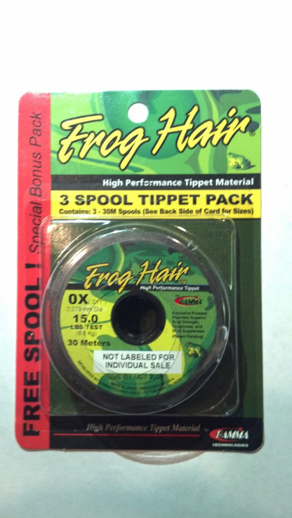 Frog Hair 3 Tippet Pack - Fly Fishing