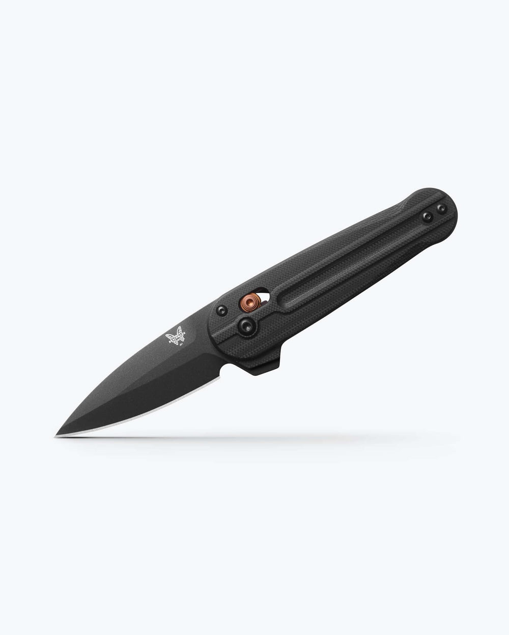 Benchmade 491BK-02 Lowden black G10, angled tip down
