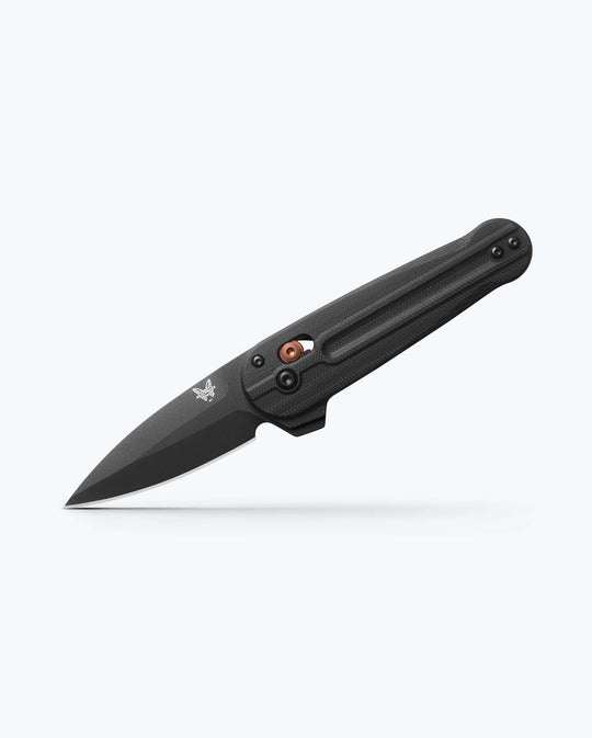 Benchmade 491BK-02 Lowden black G10, angled tip down