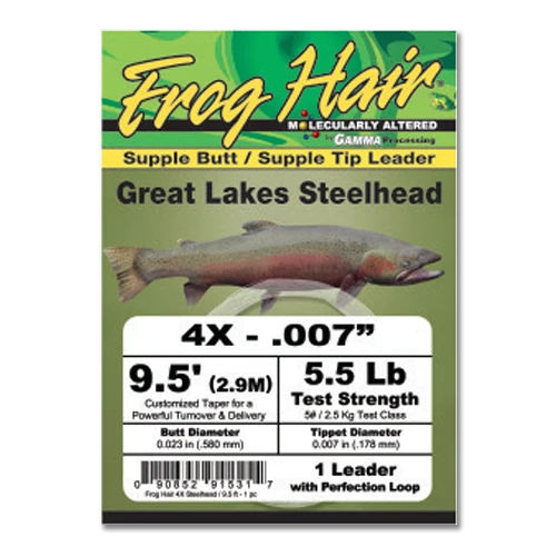 Frog Hair Great Lakes Steelhead Leader - 9.5ft