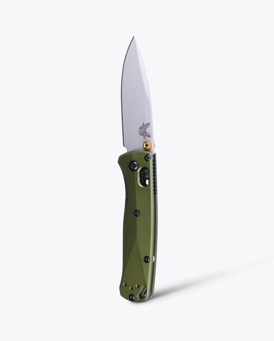 Benchmade 533SL-10 Mini Bugout Woodland Green, vertical open