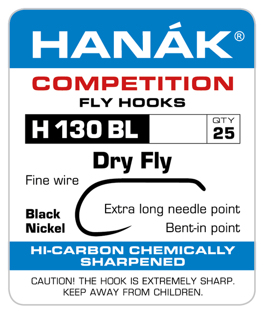 Hanak 130BL Dry Fly Hooks - 25 Pack