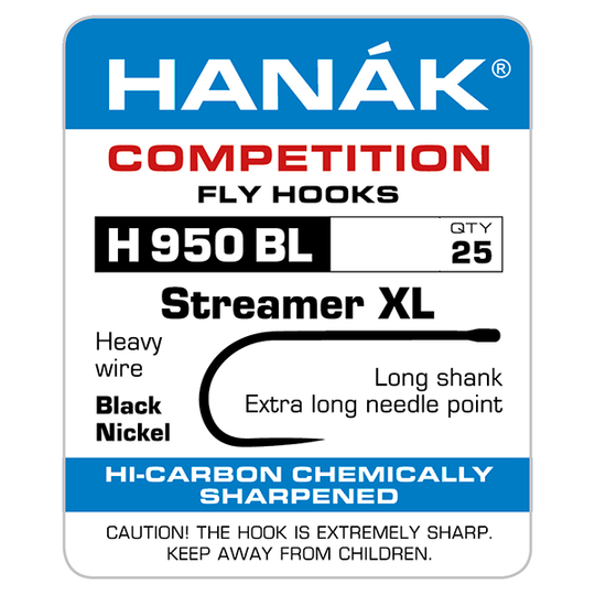 Hanak 950BL Streamer XL Hooks - 25 Pack