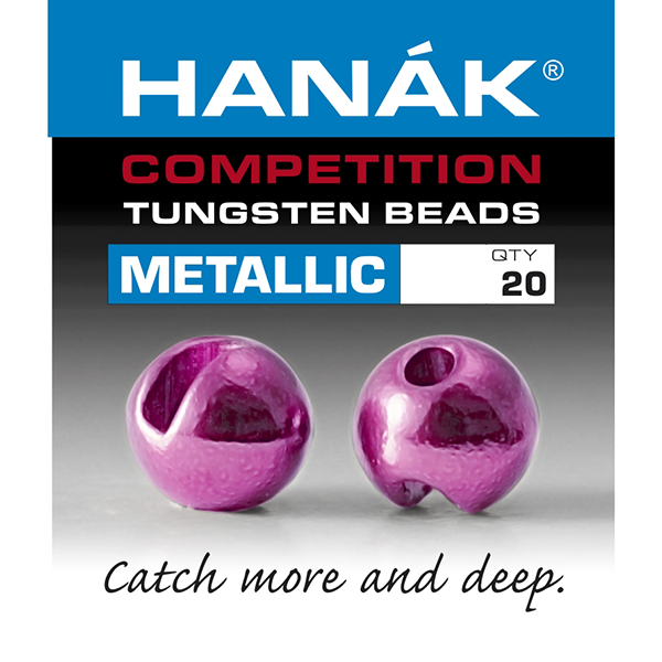 Hanak Tungsten Slotted Beads Metallic+