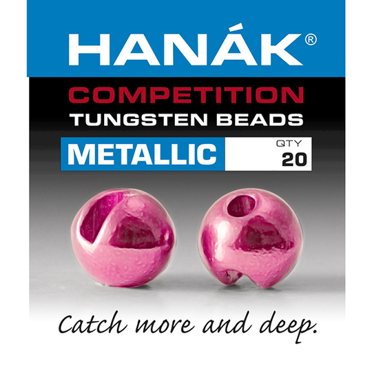 Hanak Tungsten Slotted Beads Metallic+