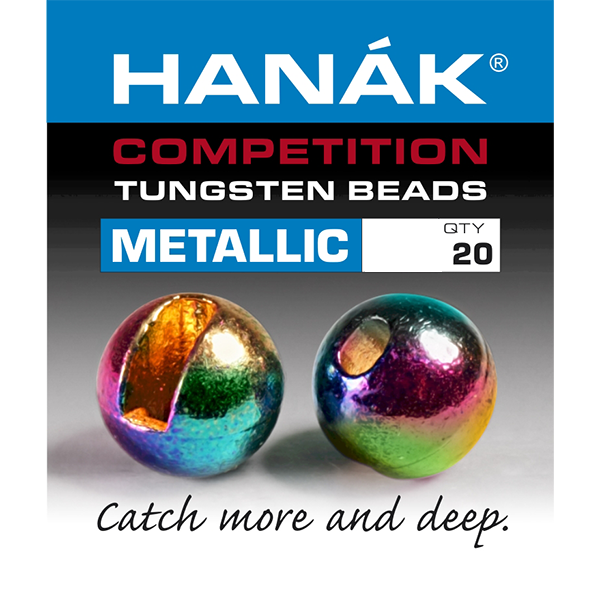Hanak Tungsten Slotted Beads Metallic+