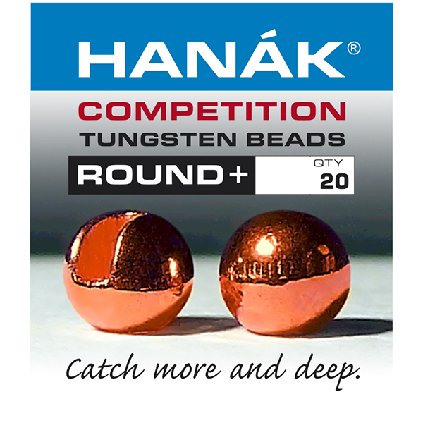 Hanak Tungsten Slotted Beads Round+