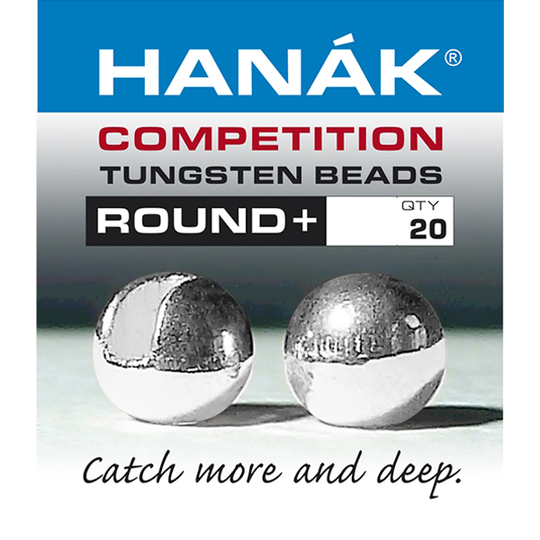 Hanak Tungsten Slotted Beads Round+
