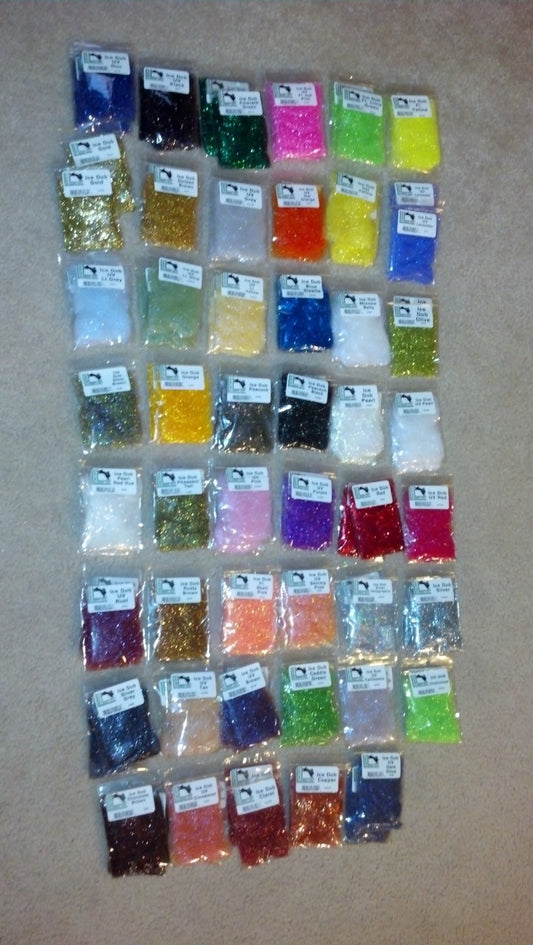 Hareline Ice Dub Assorted Colors - Fly Tying