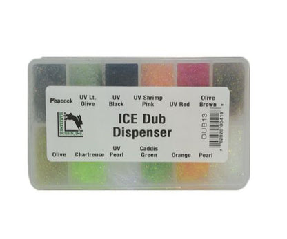 Ice Dub Dispenser - 12 Popular Colors - by Hareline Dubbin DUB13