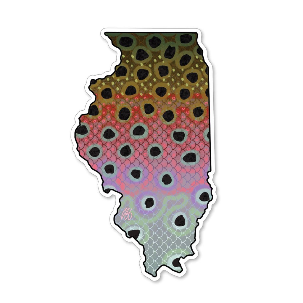 Casey Underwood Illinois Rainbow Decal Sticker