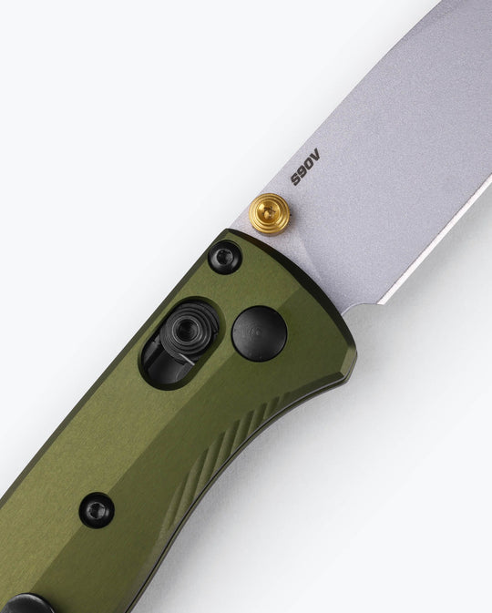 Benchmade 533SL-10 Mini Bugout Woodland Green, lock detail