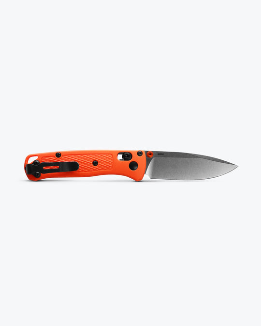 Benchmade 533 Mini Bugout orange Grivory, back side open