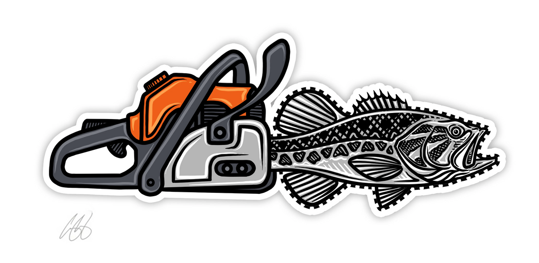 Casey Underwood Largemouth Saw Decal Sticker