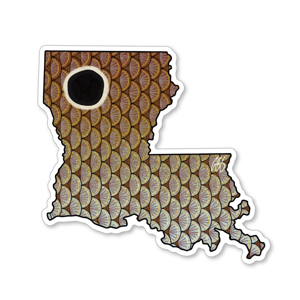 Casey Underwood Louisiana Redfish Decal Sticker