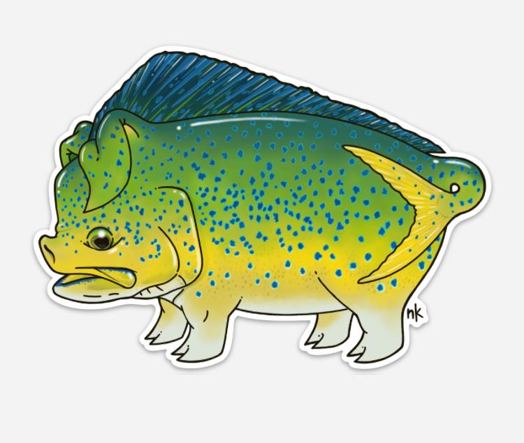 NK Mahi Pig (Dorado Hog) Decal