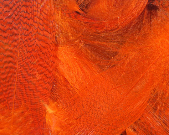 Hareline Dyed Mallard Flank Feathers Orange