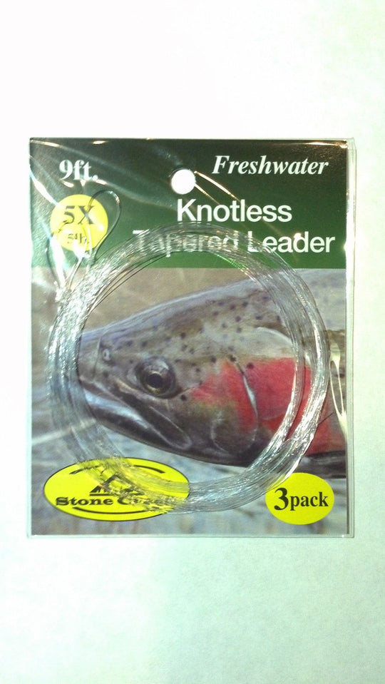 Stone Creek Knotless Tapered Leader 9ft 3pk - Fly Fishing