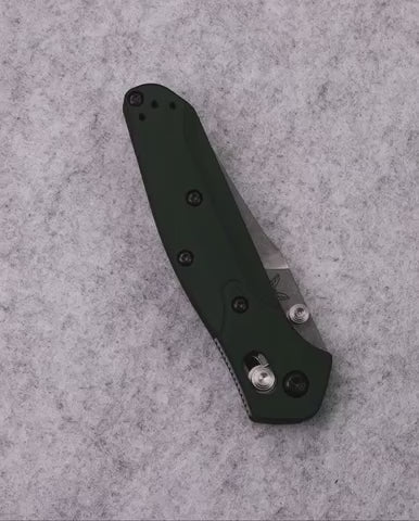 Benchmade Mini Osborne Green Aluminum | S30V | Reverse Tanto