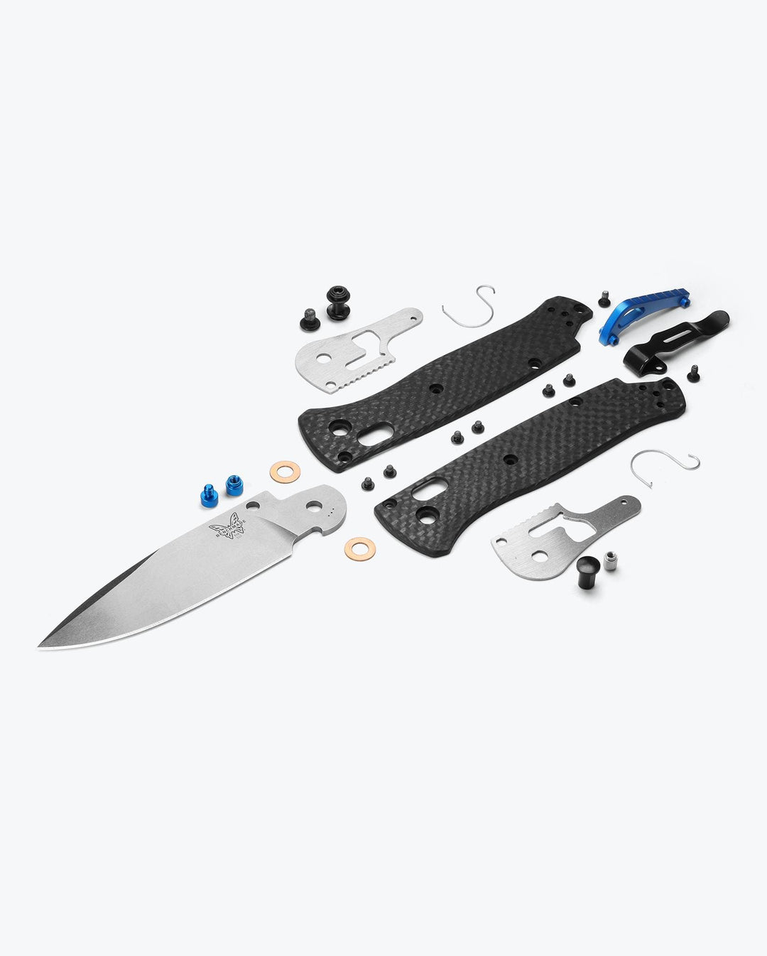 Benchmade Bugout 535-3 components, exploded assembly view