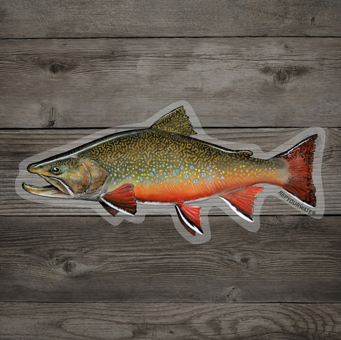 Rep Your Water - Brookie Medium Sticker