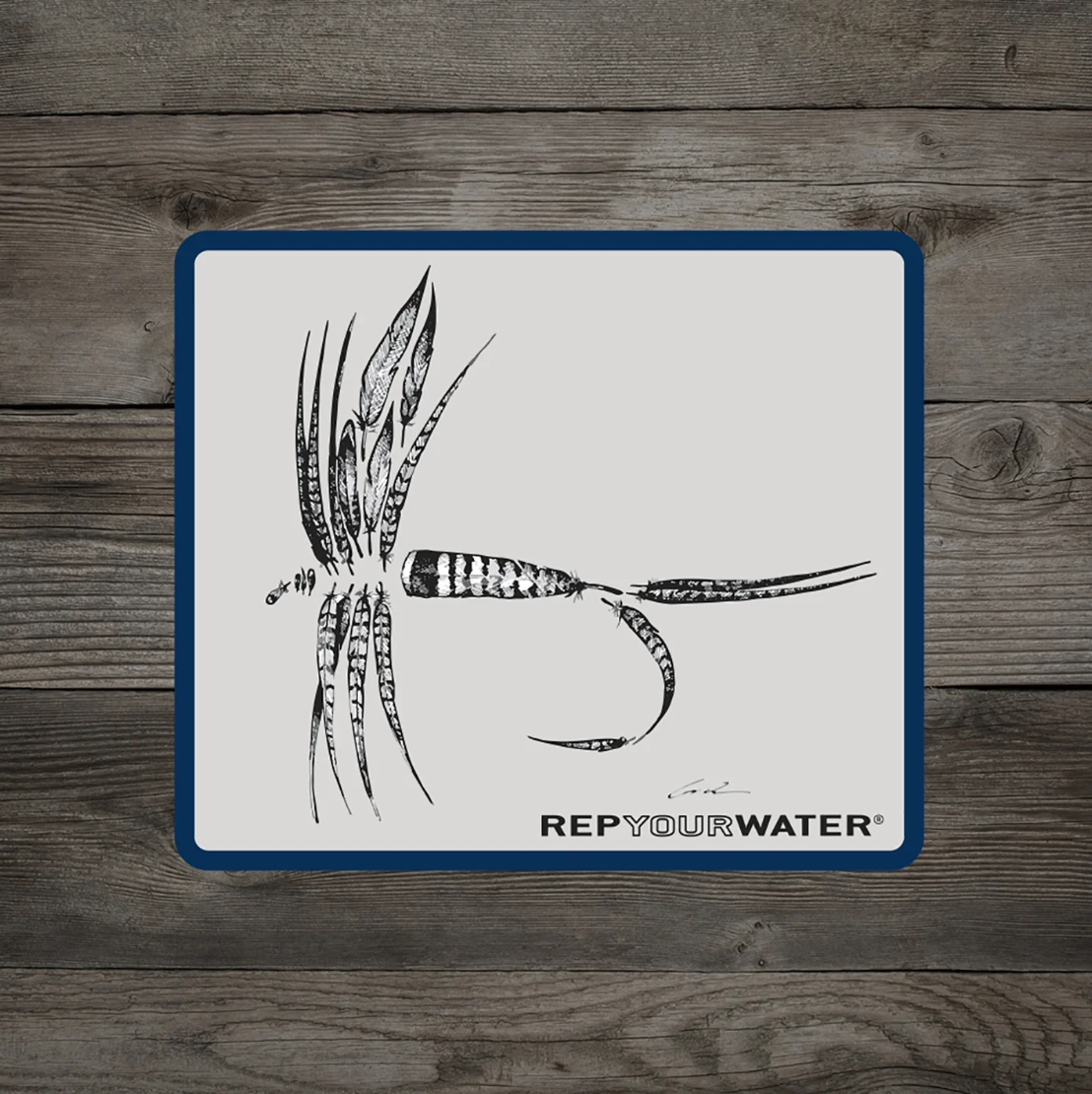 Rep Your Water - Feather Dry Fly Sticker