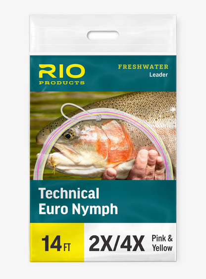 Rio Technical Euro Nymph Leader with Tippet Ring 14ft 2X/4X