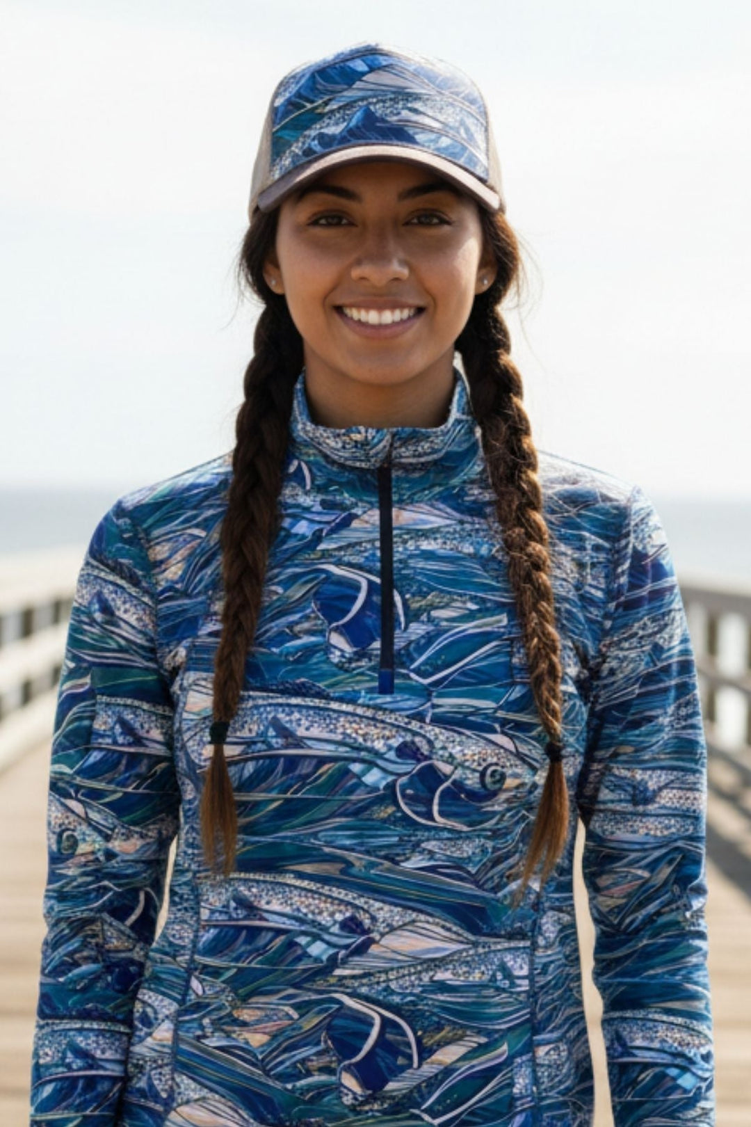 Rainbow Ridge Abstract Trucker Hat