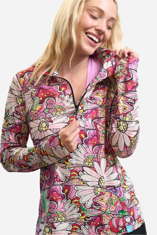 REDtro Salmon 1/4 Zip Sunshirt