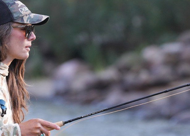 Angler casting a fly rod
