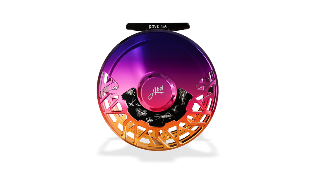 abel rove fly reel Abel Rove Fly Reel Ported - Sunset Fade - Sunset Fade Knob